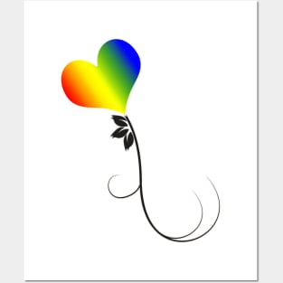 Rainbow Flower Posters and Art